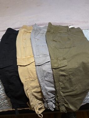 SOLD.....Women's Sonoma Cargo Capris Bundle in Black, Khaki, Gray, Olive.  SOLD